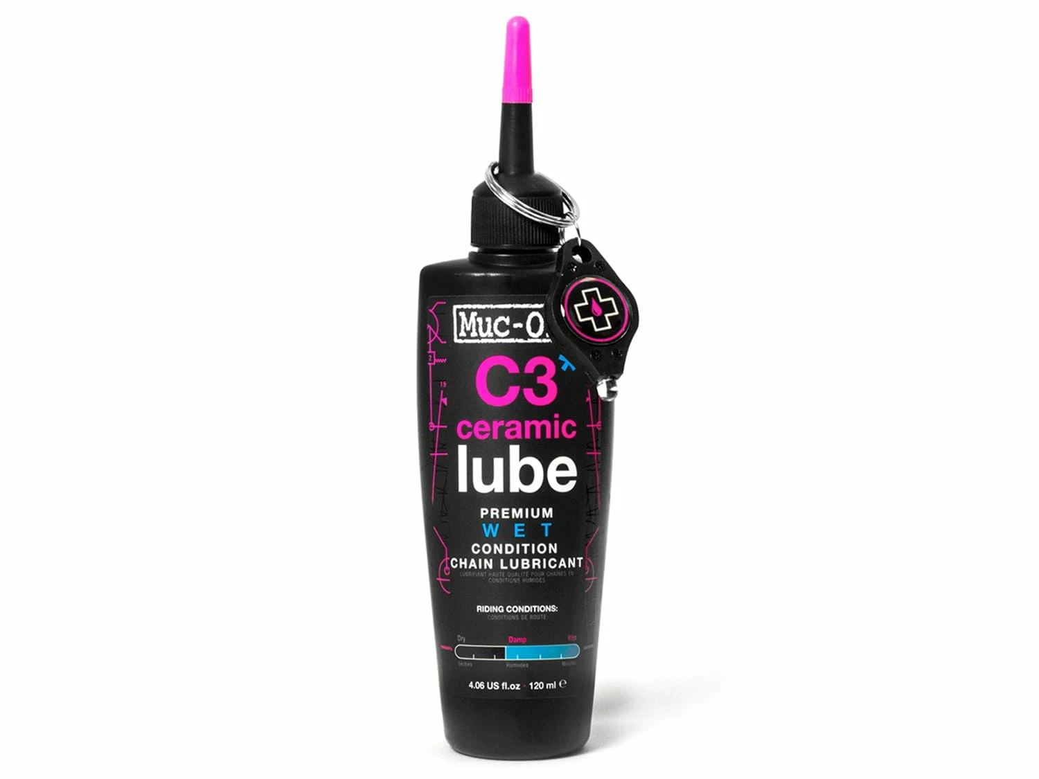 Muc-Off C3 Wet Ceramic Lube Ketting Smeermiddel - 120ml 3 Muc-Off C3 Wet Ceramic Lube Ketting Smeermiddel - 120ml